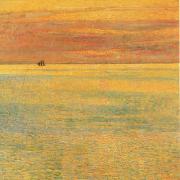 Childe Hassam Sunset at Sea Spain oil painting artist